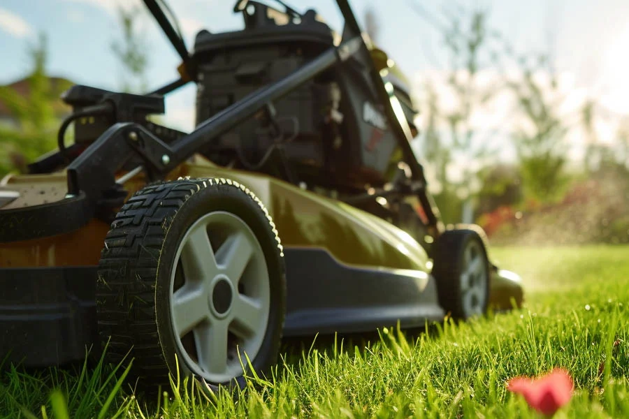self powered lawn mower